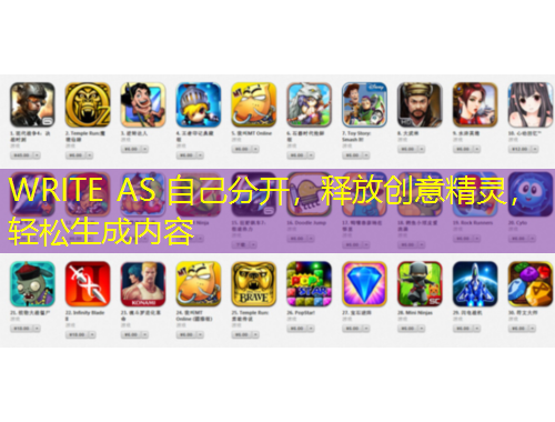 WRITE AS 自己分開，釋放創(chuàng)意精靈，輕松生成內(nèi)容