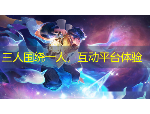 三人圍繞一人，互動平臺體驗