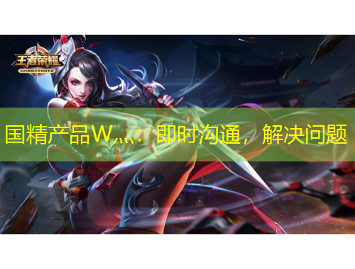 國精產品W灬：即時溝通，解決問題