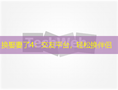 換娶妻了4：交友平臺，輕松換伴侶