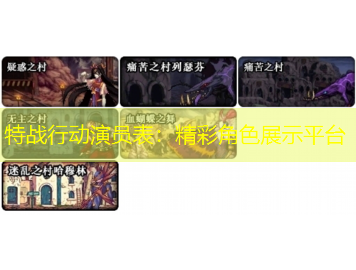 特戰(zhàn)行動演員表：精彩角色展示平臺